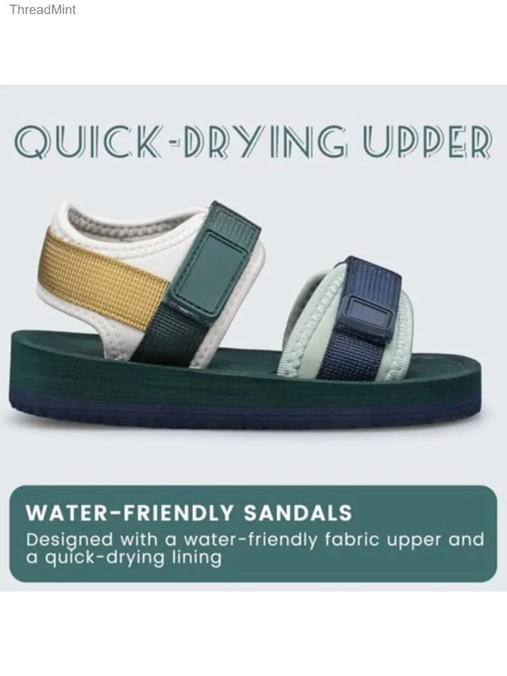 Toddler Little Kid Sandals Boys Girls Adjustable Strap Open-Toe Summer Outdoor